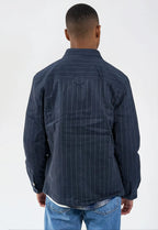 Humphrey Pinstripe quilt overshirt - Charcoal