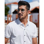 Summer Cotton Knitted Cardigan - Men's Polo Shirt 3391