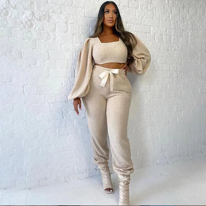 European Style 2020 Fall Winter Women's Outfit Set