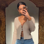 2020 Women's Sexy Pearl Button Fitted Cardigan Top