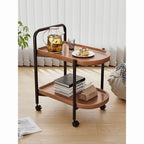 Mini Rolling Tea Table with Storage - Nordic Style