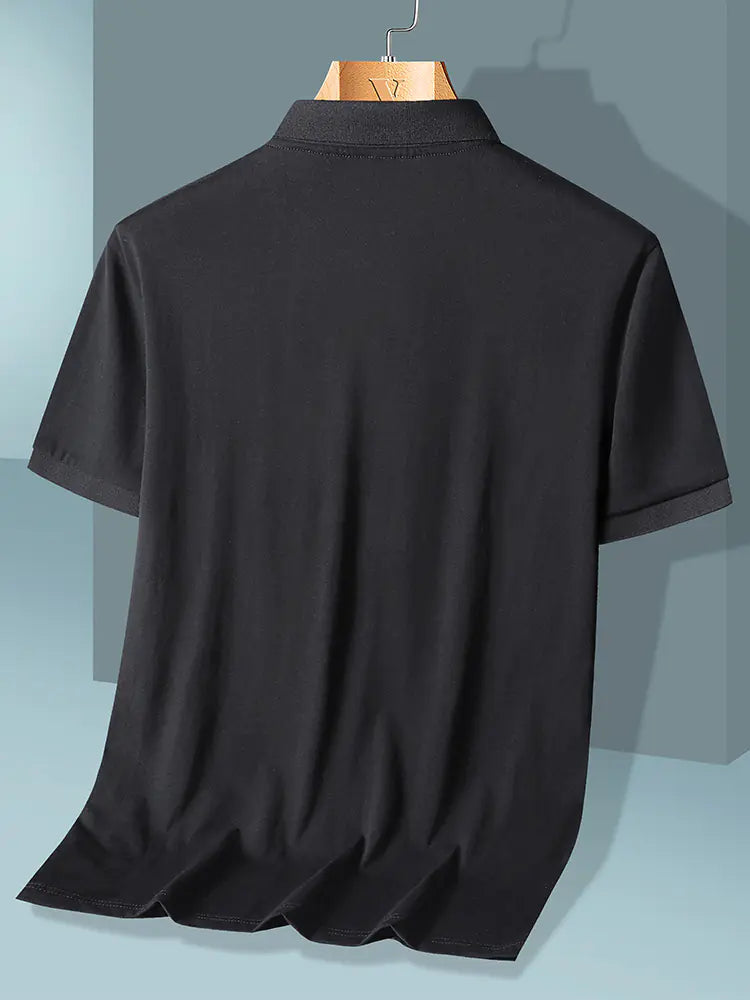 Klassisk slim fit kortærmet bomuldspolo