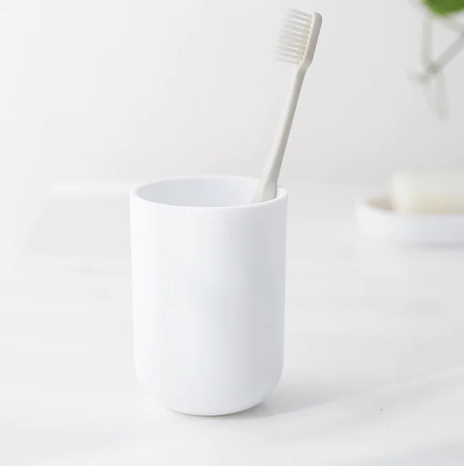 Nordic Bamboo Bathroom Accessories Set (6 Pieces)