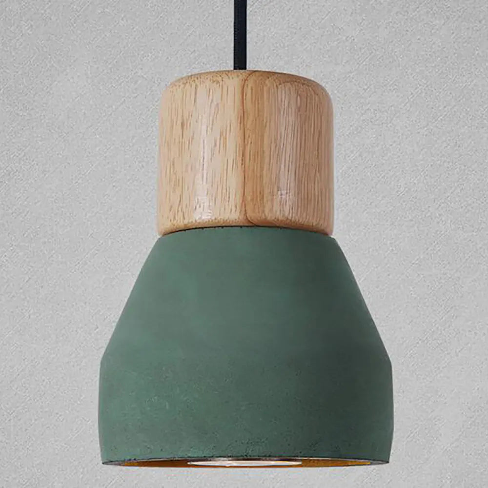 Nordic Creative Modern Colorful Cement Wood Pendant Light
