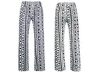 Printed Straight-Leg Long Pants