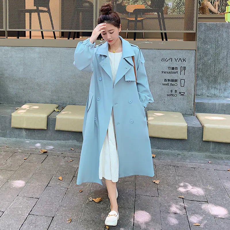 Korean Style Casual Long Coat with Loose Design
