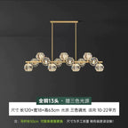 Modern Nordic Crystal Copper Dining Pendant Light
