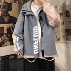 Funktionel jakke i bomuld med hætte