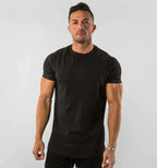 Sommer Fitness Ensfarvet T-shirt