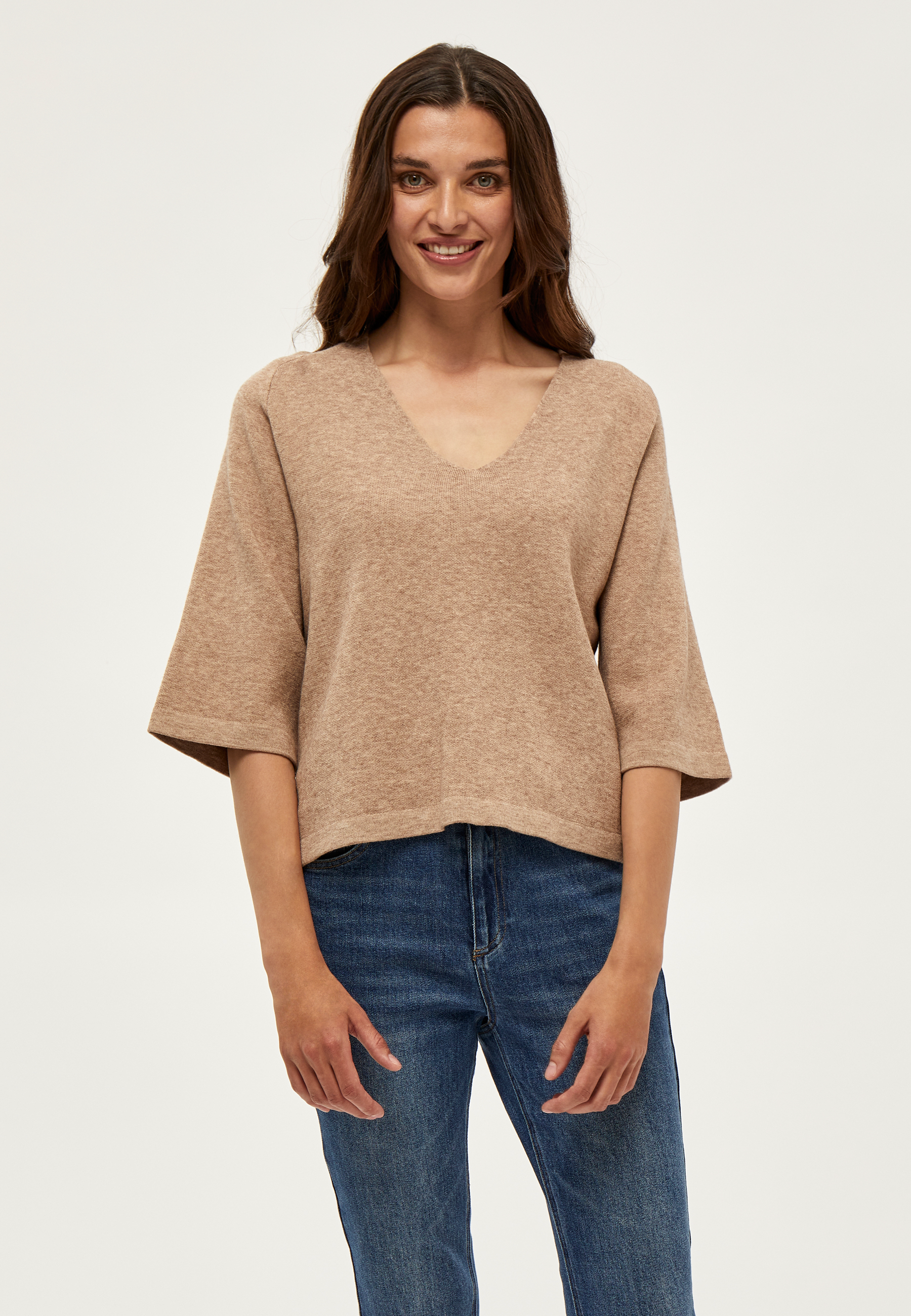 PCRosalia Strik Pullover - Sand