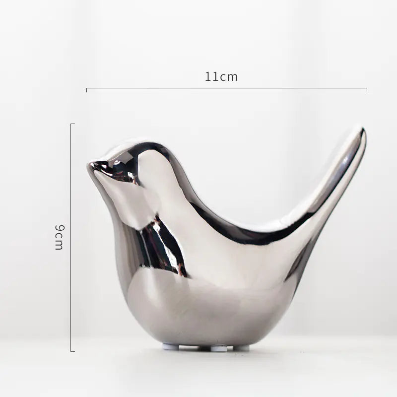 Nordic Minimalist Ceramic Bird Abstract Decor Item