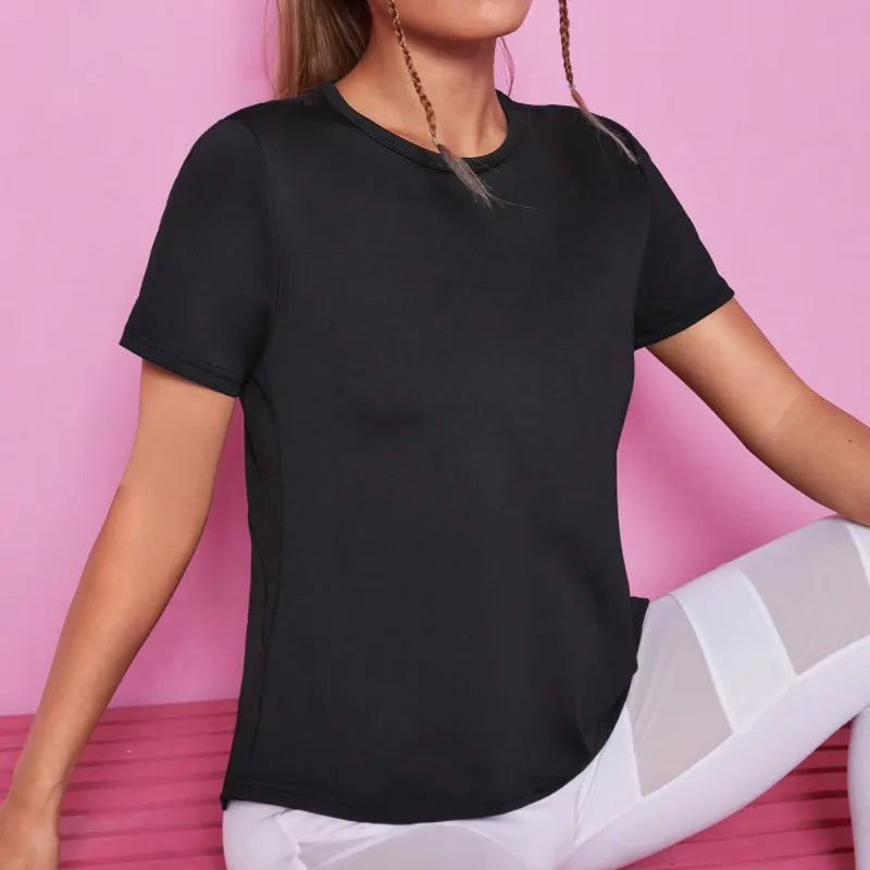 Åndbar Quick-dry Mesh Yoga T-shirt