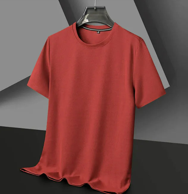 Men's Polyester Round Neck T-shirt