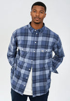 Russel Flannel Check 04 shirt - Sea Blue
