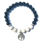 Black Agate Buddha Bead Energy Stone Bracelet
