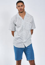 Sean Cube Print Cuba SS Shirt - White