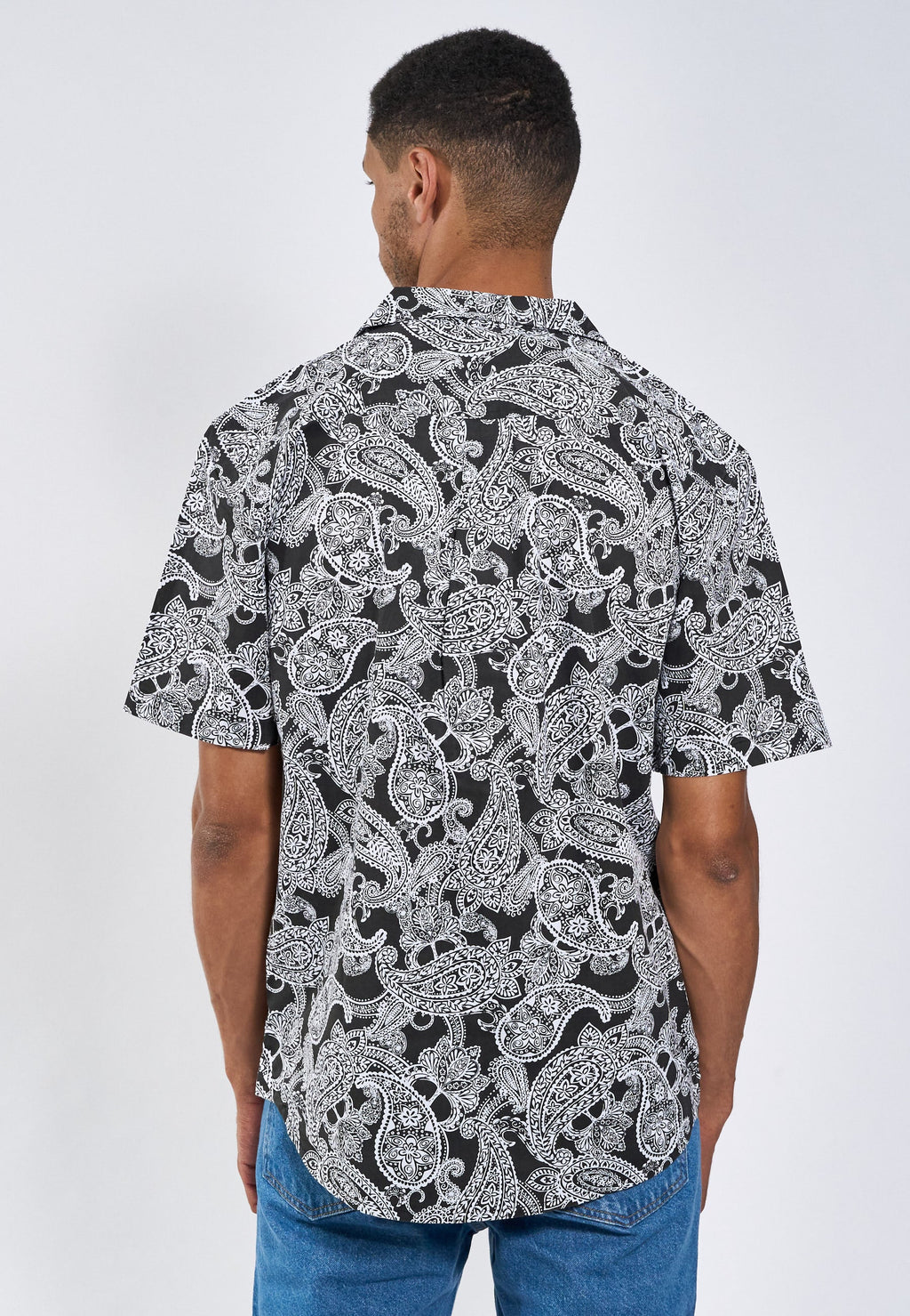 Sean Paisley Cuba SS shirt - Black