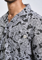 Sean Paisley Cuba SS shirt - Black