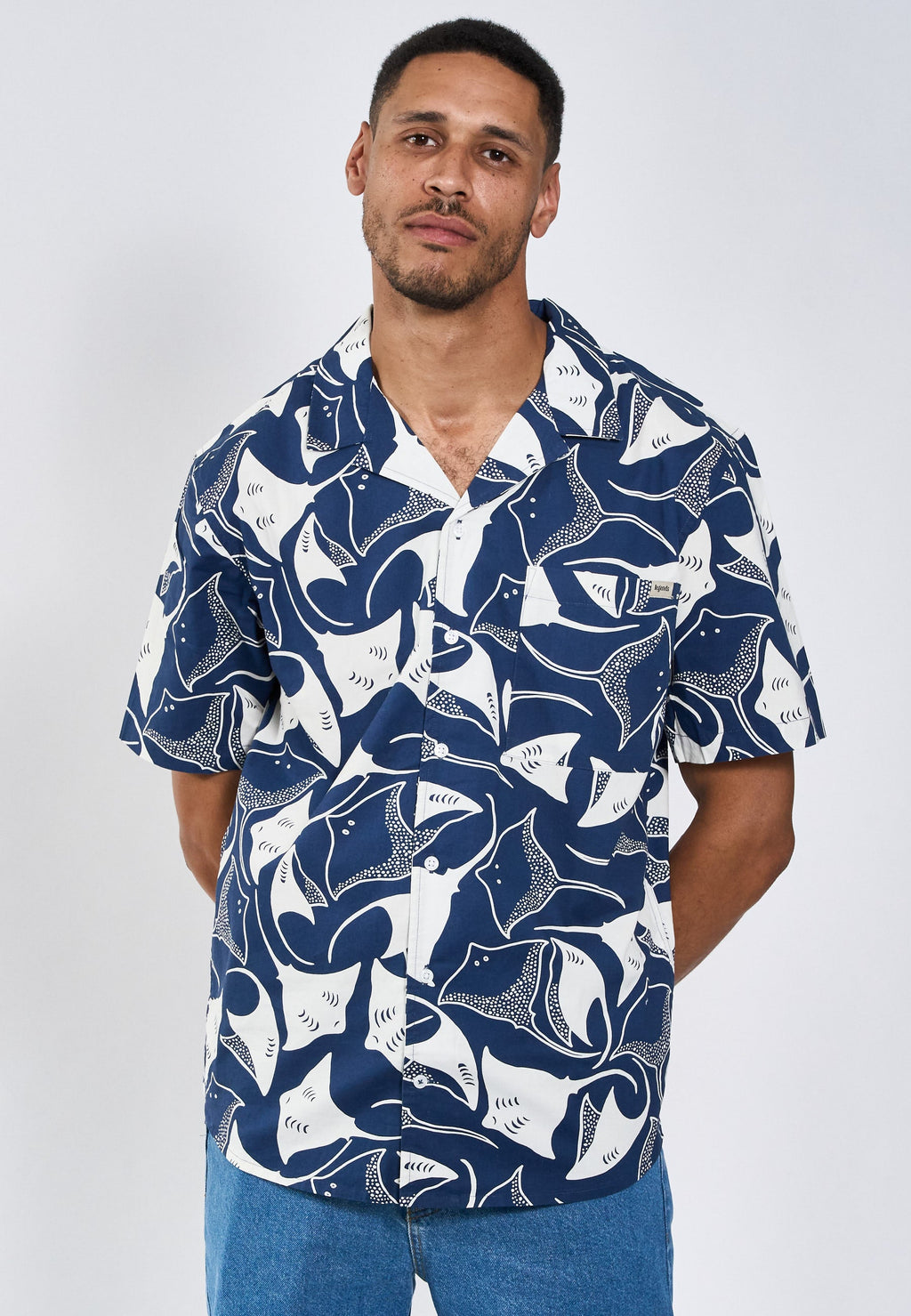 Sean Sting Ray Cuba SS shirt - Navy