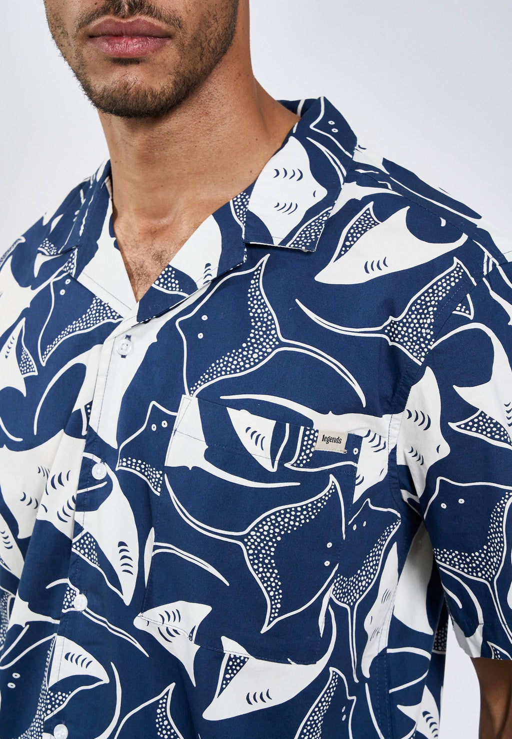 Sean Sting Ray Cuba SS shirt - Navy