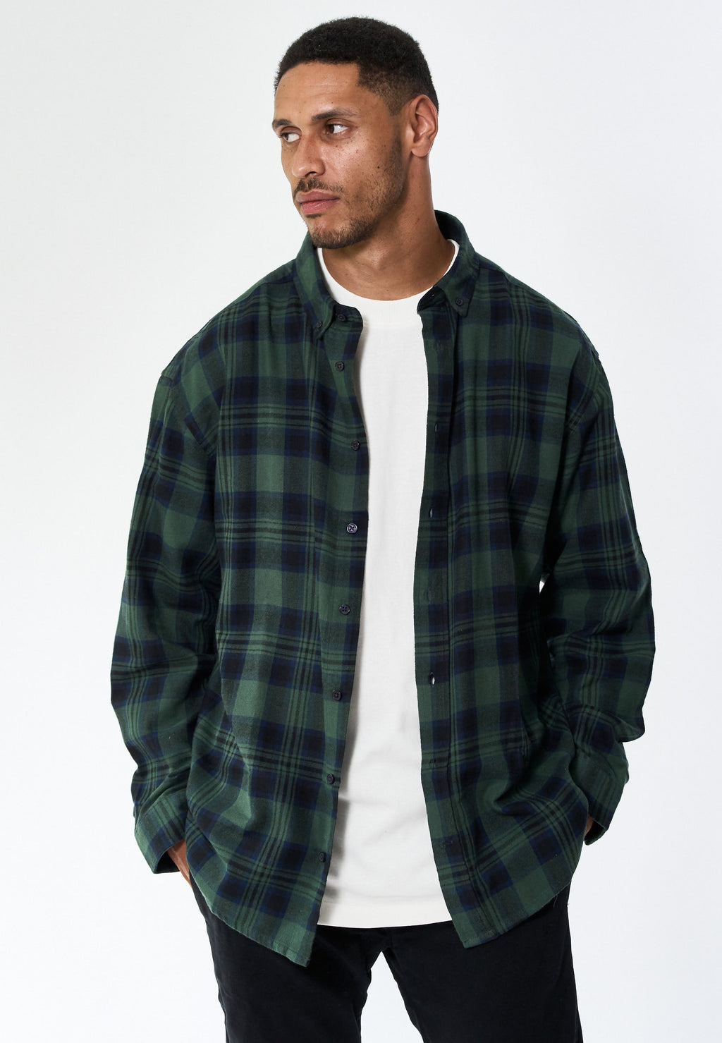 Shirt flanel Check - Mallard Green
