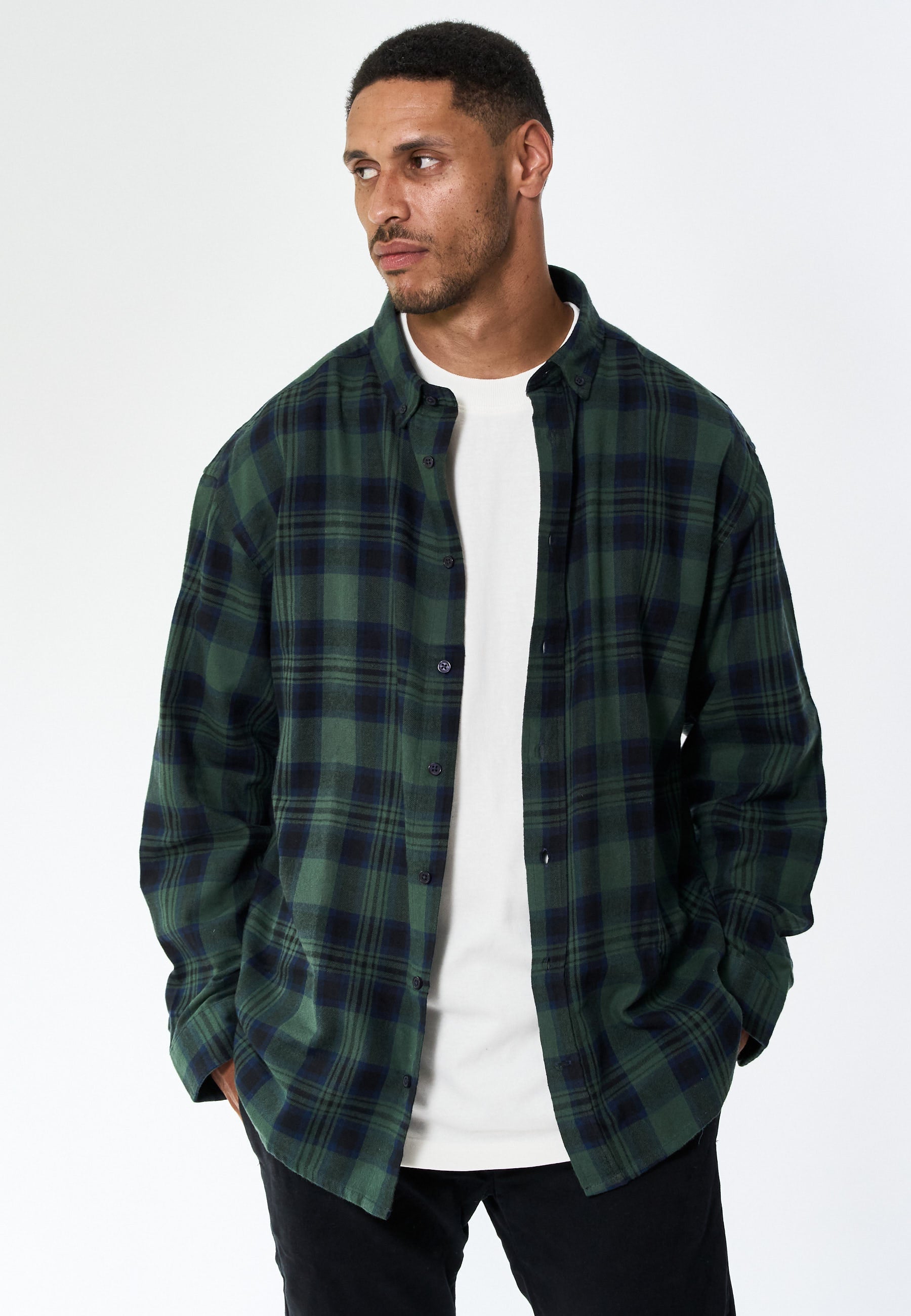 Shirt flanel Check - Mallard Green