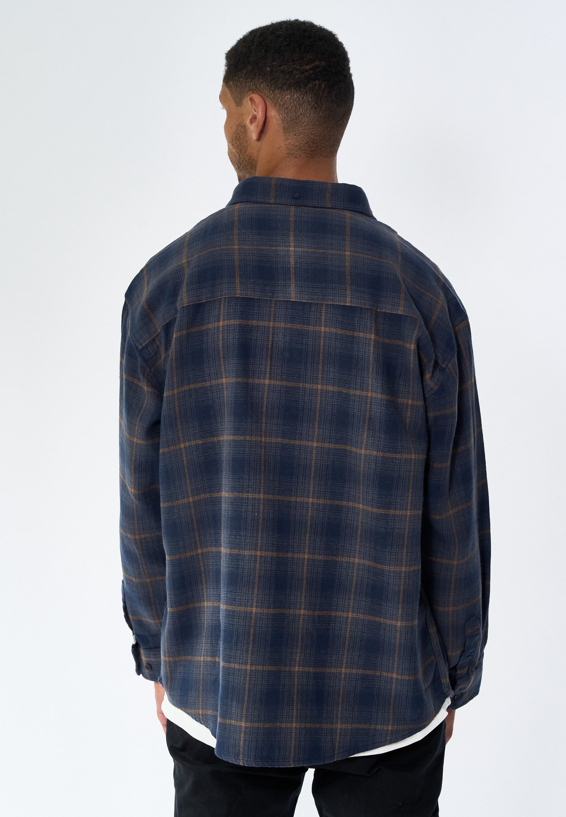Shirt flanel Check - Navy/Grey