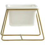 Nordic Style Ceramic Flower Pot with Iron Stand