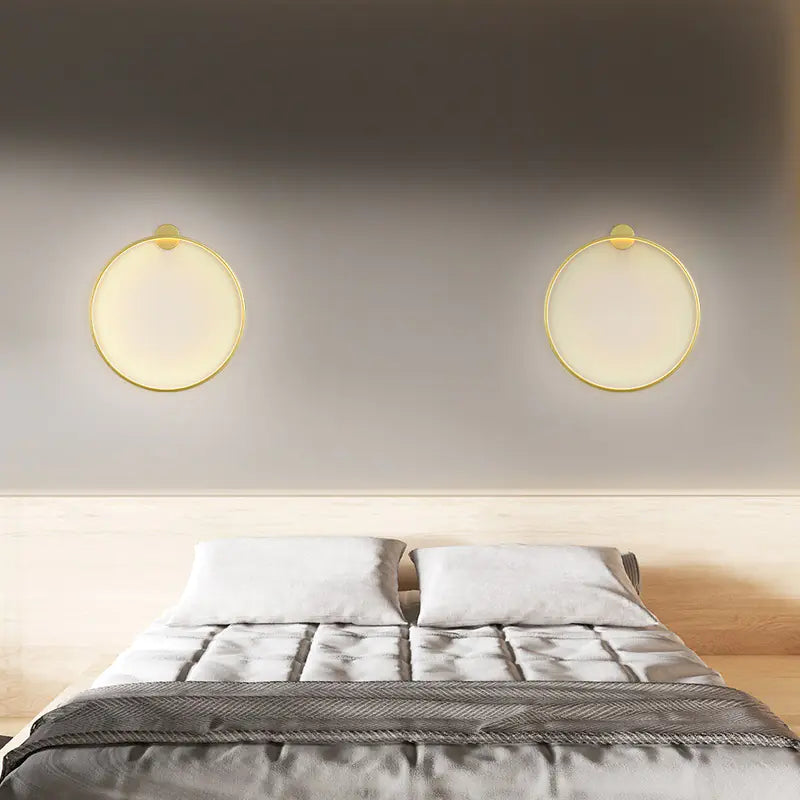 Nordic Minimalist Round Bedside Ring Wall Light