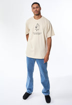 Tee Print Emb - Angora