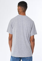 Tee Print Emb - Grey Melange