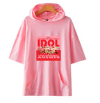 Fashionable Hooded Short Sleeve T-Shirt