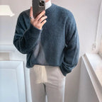 Wind-Padded Long-Sleeve Pullover Sweater