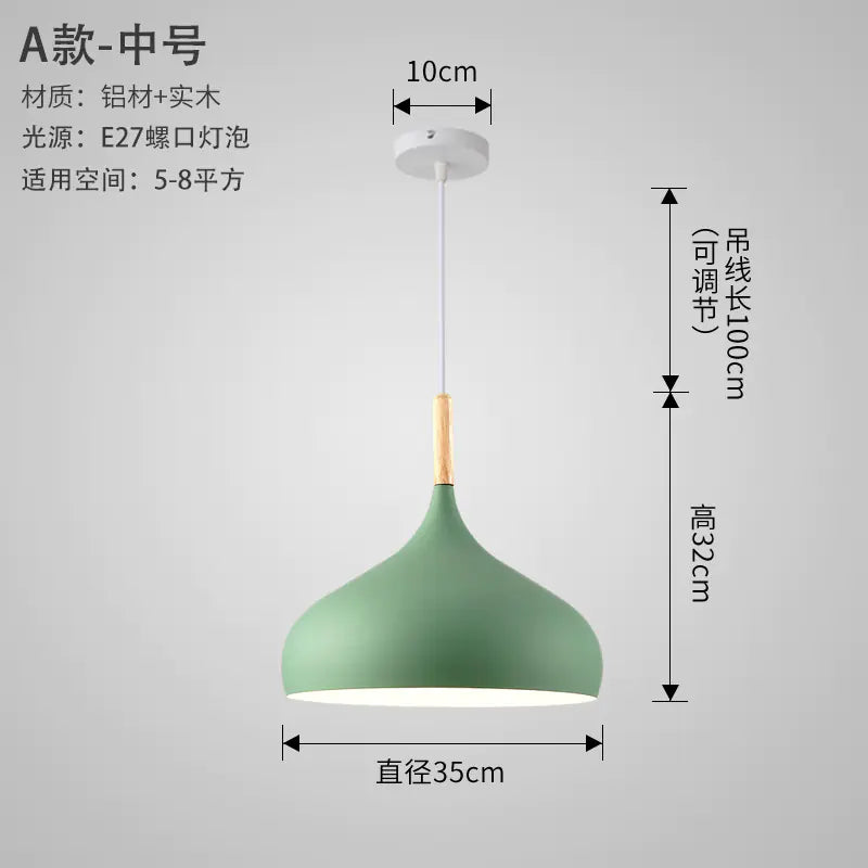 Nordic Style Vintage Restaurant Pendant Light Fixture