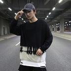 Gradient Split Hem Basic T-Shirt