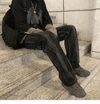 Trendy Tie-Dye Loose Straight-Leg Pants for Spring/Fall