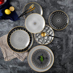 Nordic Style Ceramic Dishes Set for Western Cuisine