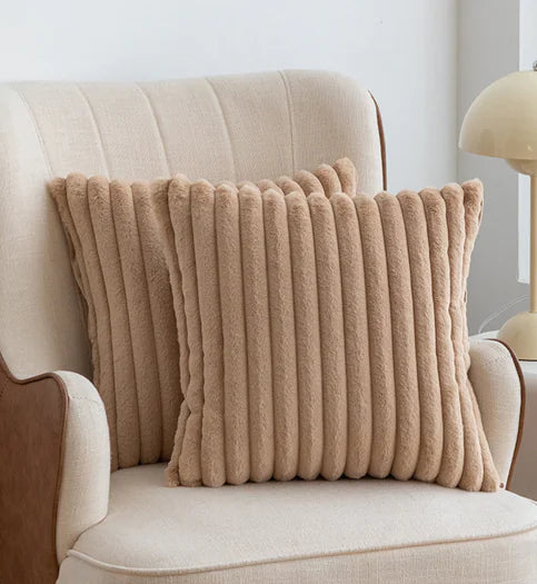 Nordic Faux Rabbit Fur Drawstring Pillowcase