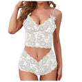 Lace Lingerie Set with Adjustable Camisole and Thong