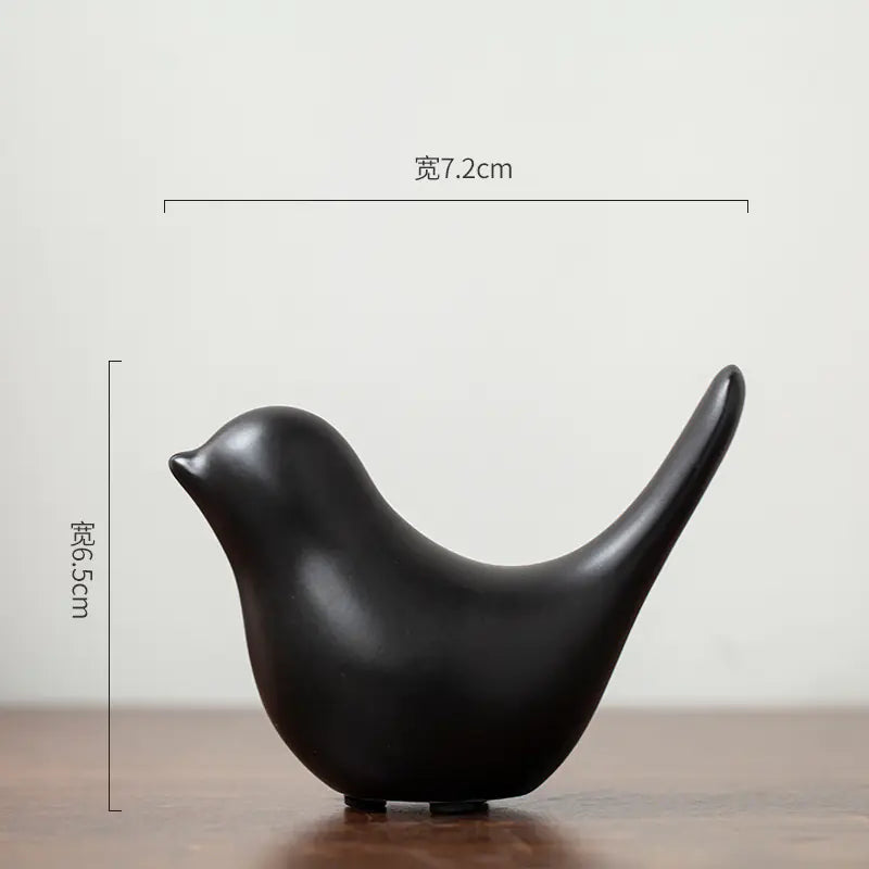 Nordic Minimalist Ceramic Bird Abstract Decor Item