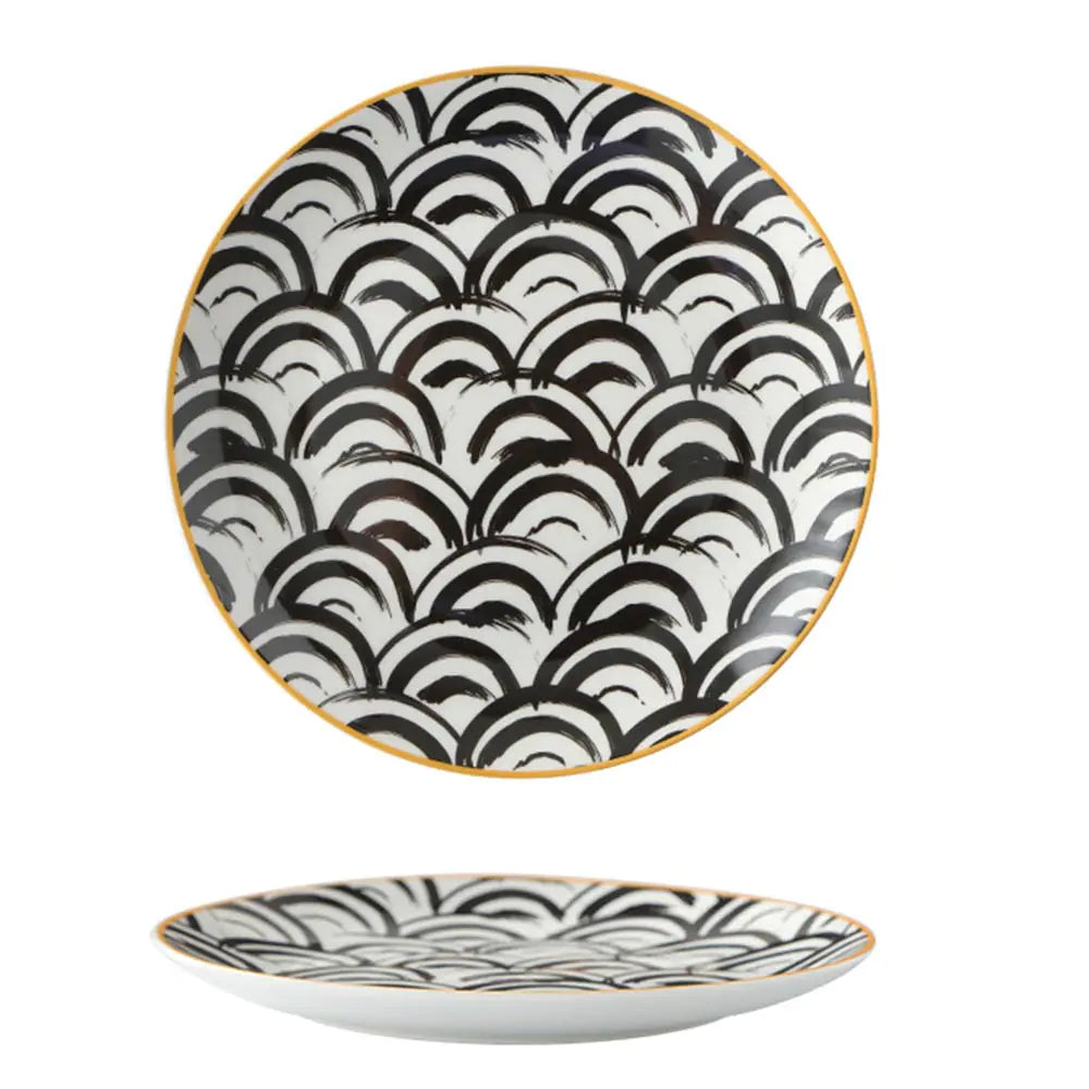 Nordic Style Ceramic Dishes Set for Western Cuisine