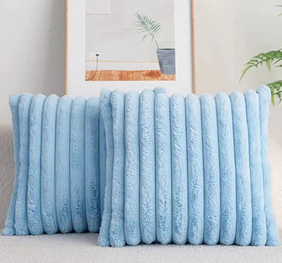 Nordic Faux Rabbit Fur Drawstring Pillowcase