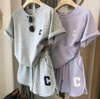 Women's Casual Loose T-shirt & Shorts Set