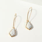 Stylish Minimalist Metal Turquoise Earrings and Drops