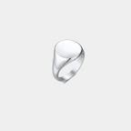 Trendy minimalistisk street-style ring i poleret titanium