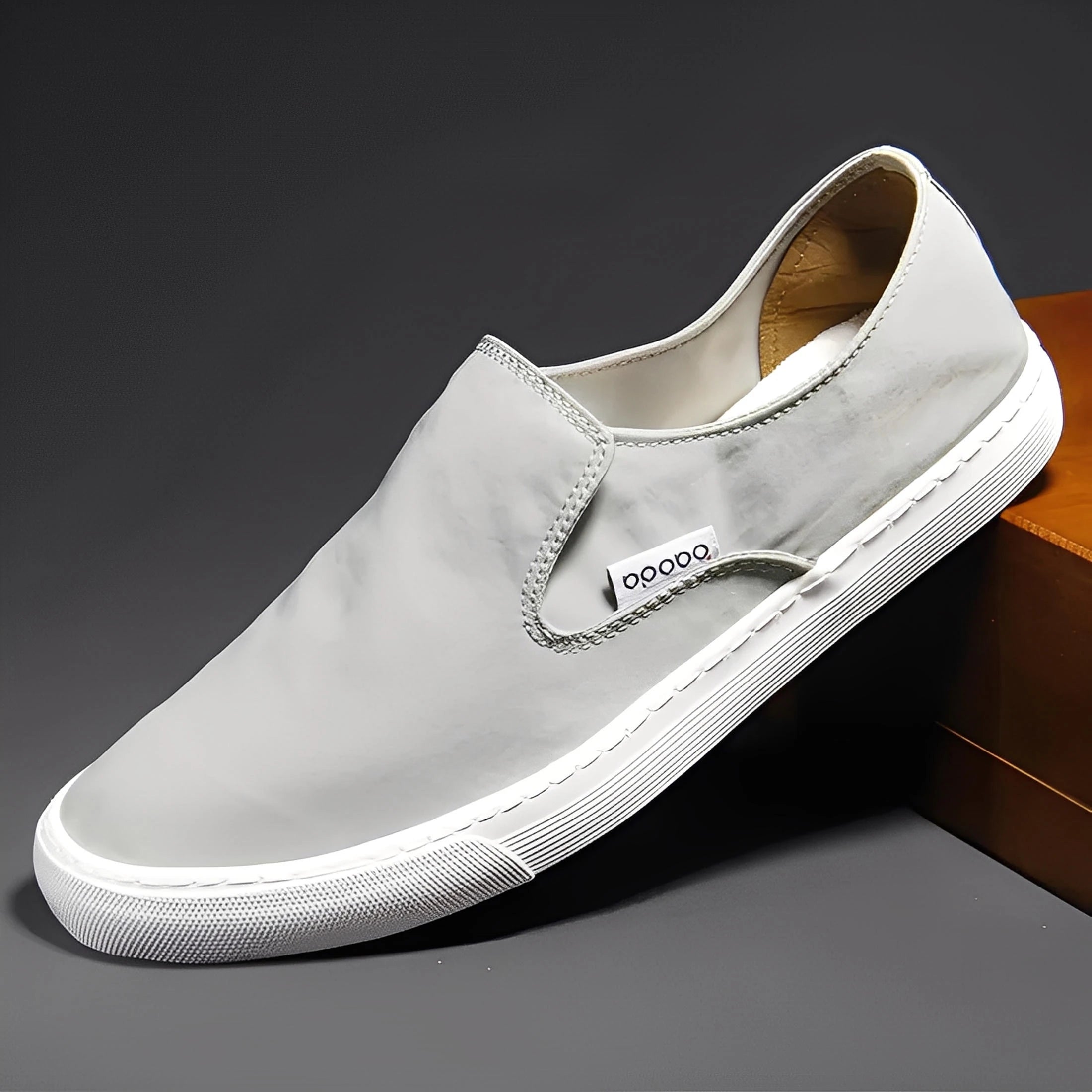 Åndbare og lette slip-on sko til mænd i canvas