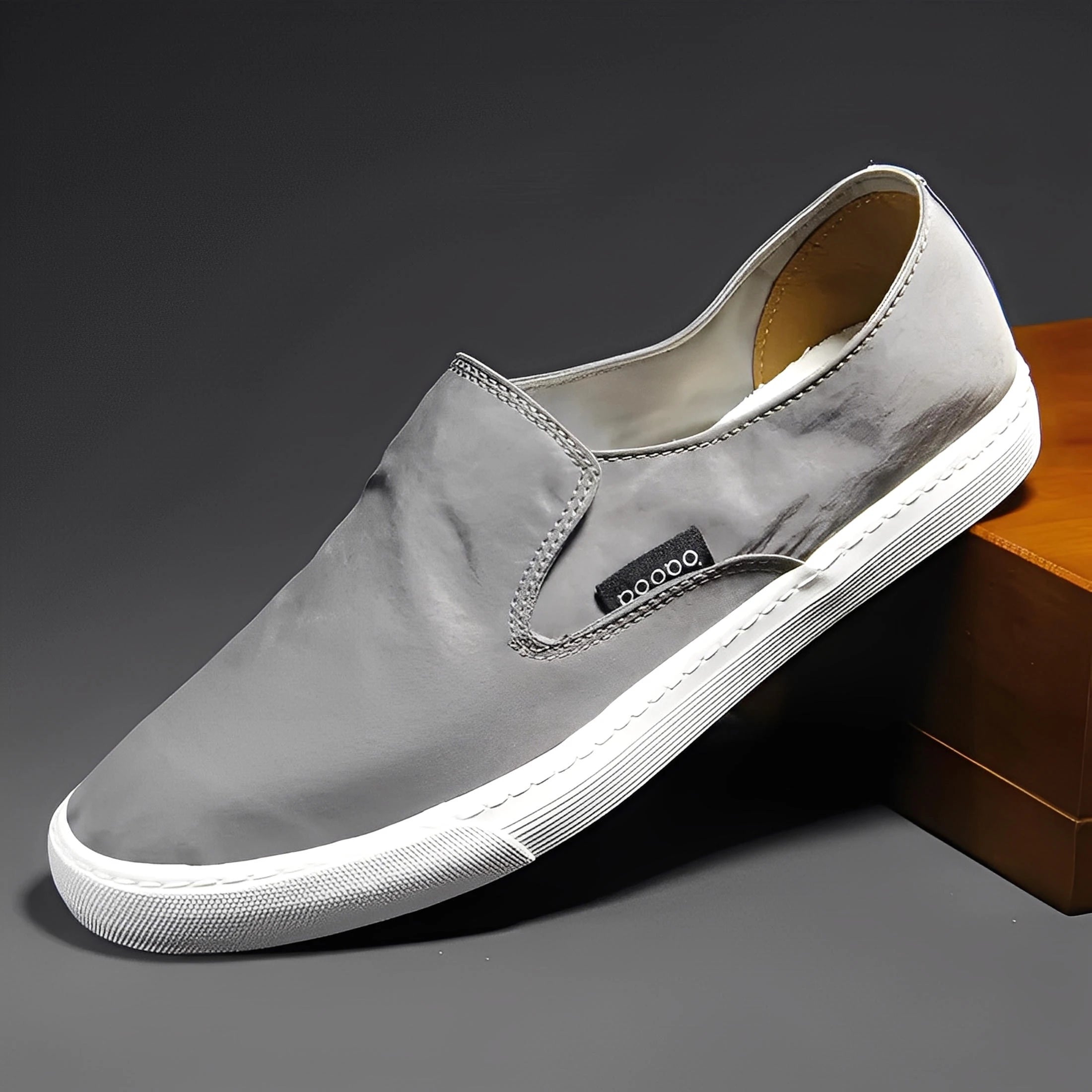 Åndbare og lette slip-on sko til mænd i canvas