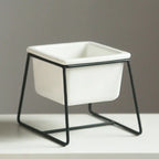 Nordic Style Ceramic Flower Pot with Iron Stand