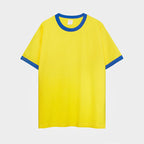 Cotton Japanese Style Basic T-Shirt with Vintage Patch