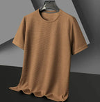 Men's Polyester Round Neck T-shirt